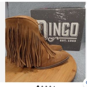 Womens Dingo Tangles Leather Bootie 908 Mustard. #15